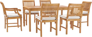 Teak Wood Bermuda Rectangular Patio Bistro Table, Dining Height (55", 63" and 71" sizes) - La Place USA Furniture Outlet