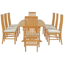 9 Piece West Palm Semi-Oval Extension Table Dining Set with 2 Arm and 6 Side Chairs