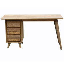 Recycled Teak Wood Retro Writing Desk with 3 Drawers