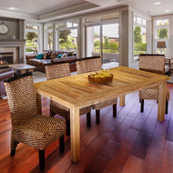 Recycled Teak Wood Tuscany Dining Table - 79" x 40" - La Place USA Furniture Outlet