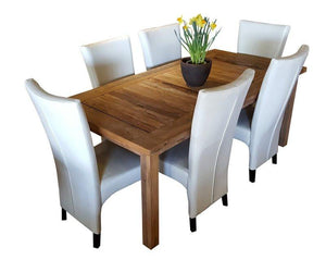 Recycled Teak Wood Tuscany Dining Table - 79" x 40" - La Place USA Furniture Outlet