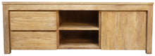 Recycled Teak Wood Solo Media Center, 2 Drawer  1 Cabinet - La Place USA Furniture Outlet