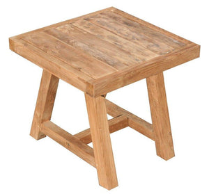 Recycled Teak Wood End Table - La Place USA Furniture Outlet