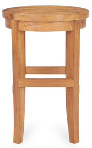 Teak Wood Santiago Round Counter Stool, 24 inch - La Place USA Furniture Outlet