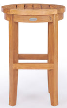 Teak Wood Santiago Round Barstool, 30 inch - La Place USA Furniture Outlet