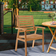 Teak Wood Kasandra Arm Chair - La Place USA Furniture Outlet