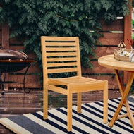 Teak Wood Kasandra Side Chair - La Place USA Furniture Outlet