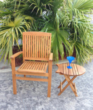 Teak Wood Belize Stacking Arm Chair - La Place USA Furniture Outlet