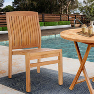 Teak Wood Belize Side Chair - La Place USA Furniture Outlet