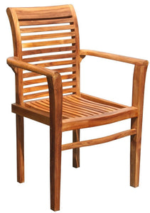 Teak Wood Rio Stacking Chair - La Place USA Furniture Outlet