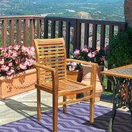 Teak Wood Rio Stacking Chair - La Place USA Furniture Outlet