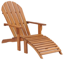 Teak Wood Adirondack Chair With Footstool - La Place USA Furniture Outlet