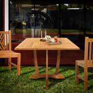 Teak Wood Amsterdam Square Dining Table, 47 inch - La Place USA Furniture Outlet