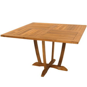 Teak Wood Amsterdam Square Dining Table, 47 inch
