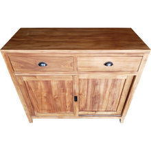 Waxed Teak Wood Rhone Buffet / Media Center, Small - La Place USA Furniture Outlet