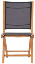 Teak Wood Miami Folding Side Chair, Black (set of 2) - La Place USA Furniture Outlet