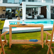 Teak Wood Santa Barbara Serving Table - La Place USA Furniture Outlet