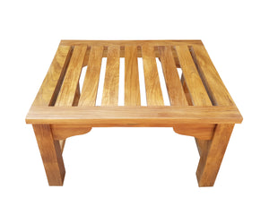 Teak Wood Santa Monica Backless Bench/Stool, 2 foot - La Place USA Furniture Outlet
