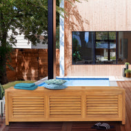 Teak Wood Manhattan Pool and Deck Storage  Box - La Place USA Furniture Outlet