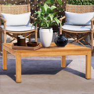 Teak Wood San Francisco Square Coffee Table - La Place USA Furniture Outlet