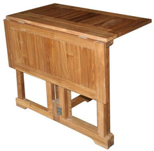 Teak Wood Hatteras Square Folding Patio Table, 35 Inch - La Place USA Furniture Outlet