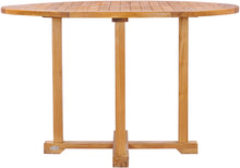 Teak Wood Hatteras Round Outdoor Patio Dining Table, 48 Inch - La Place USA Furniture Outlet
