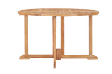 Teak Wood Butterfly Round Outdoor Patio Folding Table, 47 Inch - La Place USA Furniture Outlet