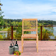 Teak Wood Castle Side Chair