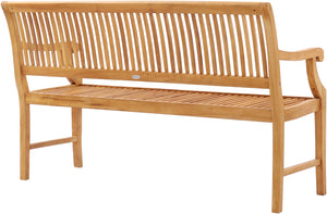 Teak Wood Castle Bench with Arms, 5 ft - La Place USA Furniture Outlet