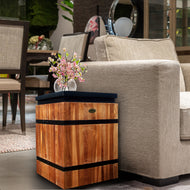Teak Wood Square Side Table / Stool - La Place USA Furniture Outlet