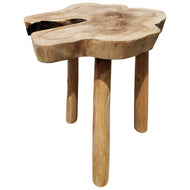 Recycled Teak Wood Ampyang Side Table - La Place USA Furniture Outlet
