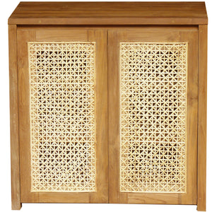 Recycled Teak Wood West Indies Accent Cabinet with 2 Doors