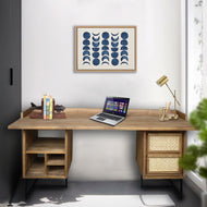 Recycled Teak Wood West Indies Rattan Writing Desk
