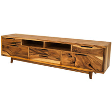 Rimini Live Edge Suar Wood Cabinet with 6 drawers