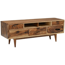 Turin Live Edge Suar Wood Media Center with 2 doors/4 drawers