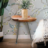 Teak Wood Tray Side Table - La Place USA Furniture Outlet