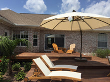 Sun Garden 13 Ft. Easy Sun Cantilever Umbrella and Parasol, the Original from Germany, Indigo Blue Canopy with Bronze Frame - La Place USA Furniture Outlet