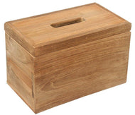 Rectangular Recycled Teak Wood tissue holder - La Place USA Furniture Outlet