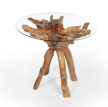 Teak Wood Root Bar Table Including 36 Inch Glass Top - La Place USA Furniture Outlet