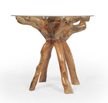 Teak Wood Root Bar Table Including 36 Inch Glass Top - La Place USA Furniture Outlet