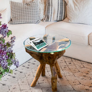 Teak Wood Root Side Table - La Place USA Furniture Outlet