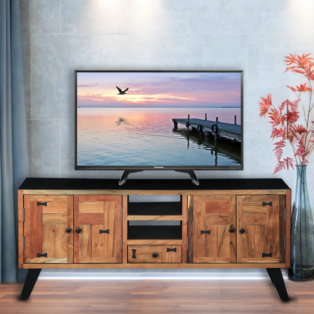 Everglades Recycled Acacia Wood Media Center – La Place USA Furniture ...