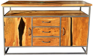 Oceanside Acacia Wood Buffet/Media Center - La Place USA Furniture Outlet