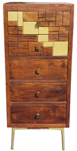 Montevideo Mango Wood Vertical Chest with 5 Drawers - La Place USA Furniture Outlet
