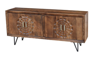 Aztec Recycled Mango Wood Sideboard with 4 Doors