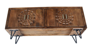 Aztec Recycled Mango Wood Sideboard with 4 Doors