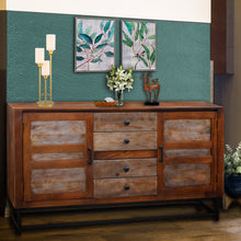 Muyal Recycled Mango Wood Sideboard with 4 Drawers and 2 Doors