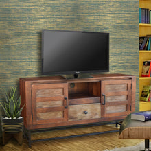 Muyal Recycled Mango Wood Media Center with 2 Doors and 1 Drawer
