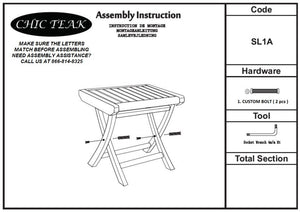 Teak Wood Miami Footstool / Side Table - La Place USA Furniture Outlet