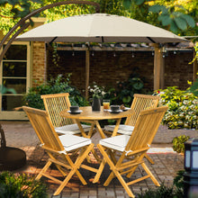 Sun Garden 13 Ft. Easy Sun Cantilever Umbrella and Parasol, the Original from Germany, Natural Canopy with Bronze Frame